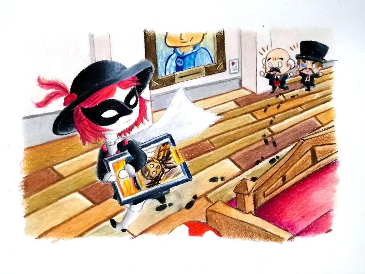 Fan Art de 'La Ladrona amable' y juego para móvil 'ArtInc'